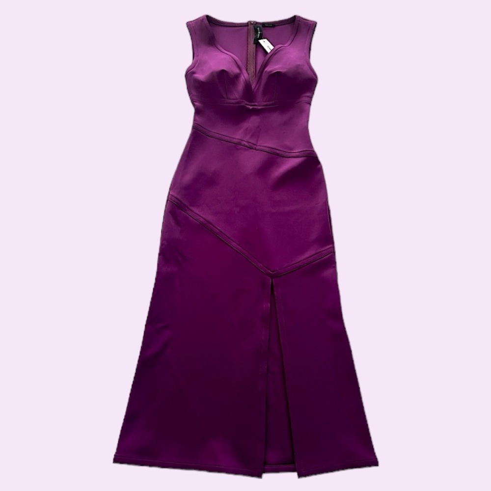 Yigal Azrouël Scuba Seamed Midi Dress